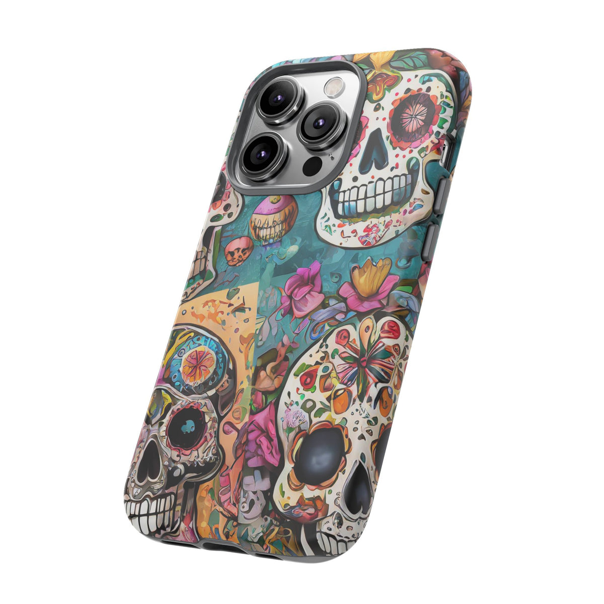 Vibrant Sugar Skull Tough Phone Case - Studio 653