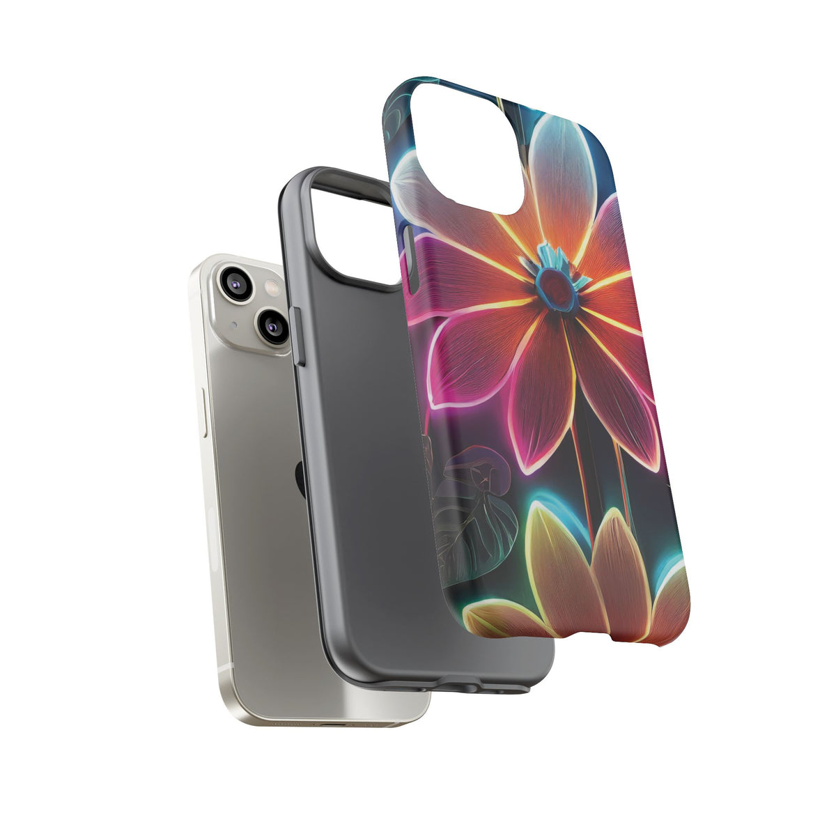 Vibrant Neon Flowers Tough Phone Case - Studio 653