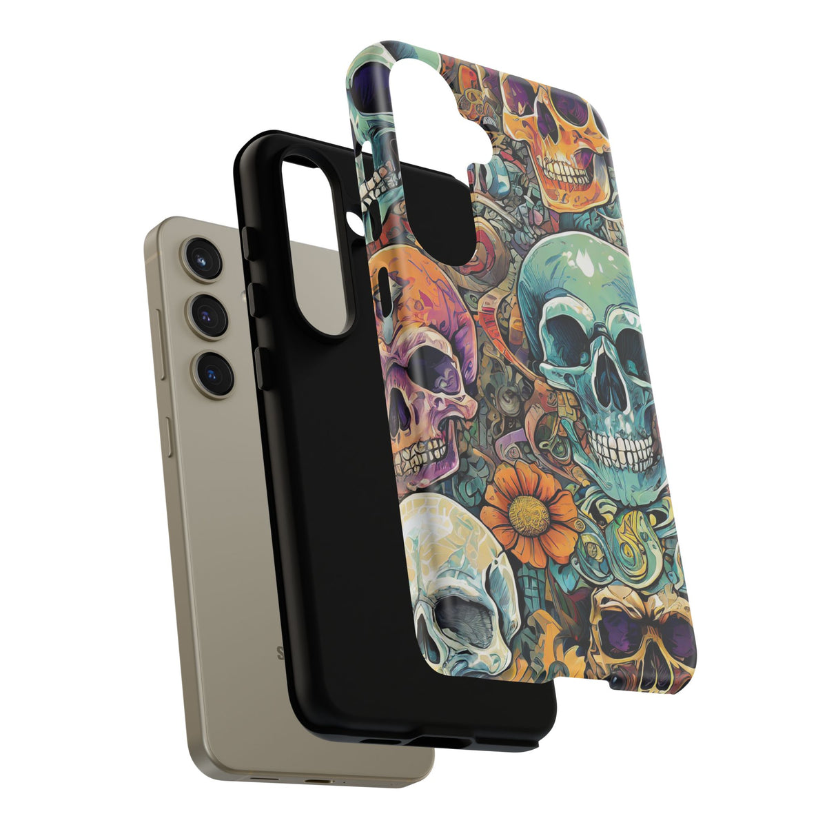 Artistic Skull Collage Tough Phone Case - Studio 653