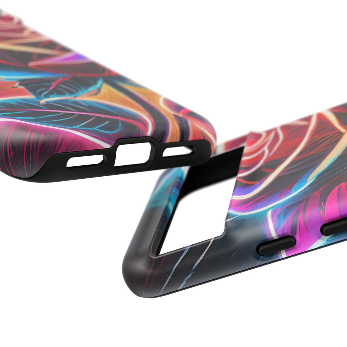 Artistic Neon Rose Tough Phone Case - Studio 653