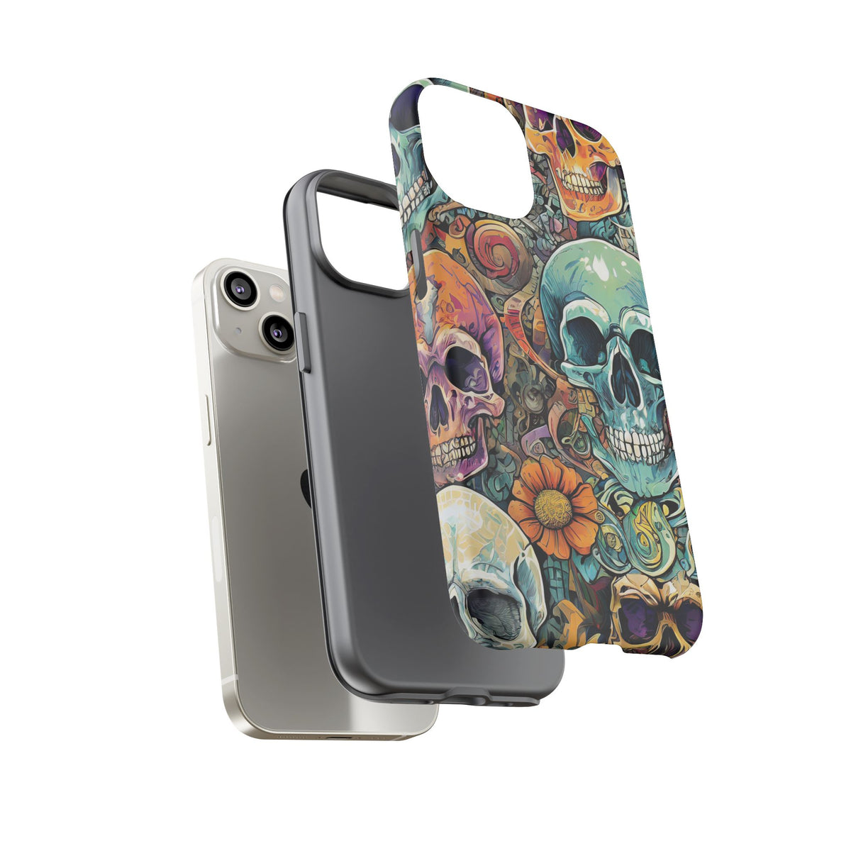 Artistic Skull Collage Tough Phone Case - Studio 653