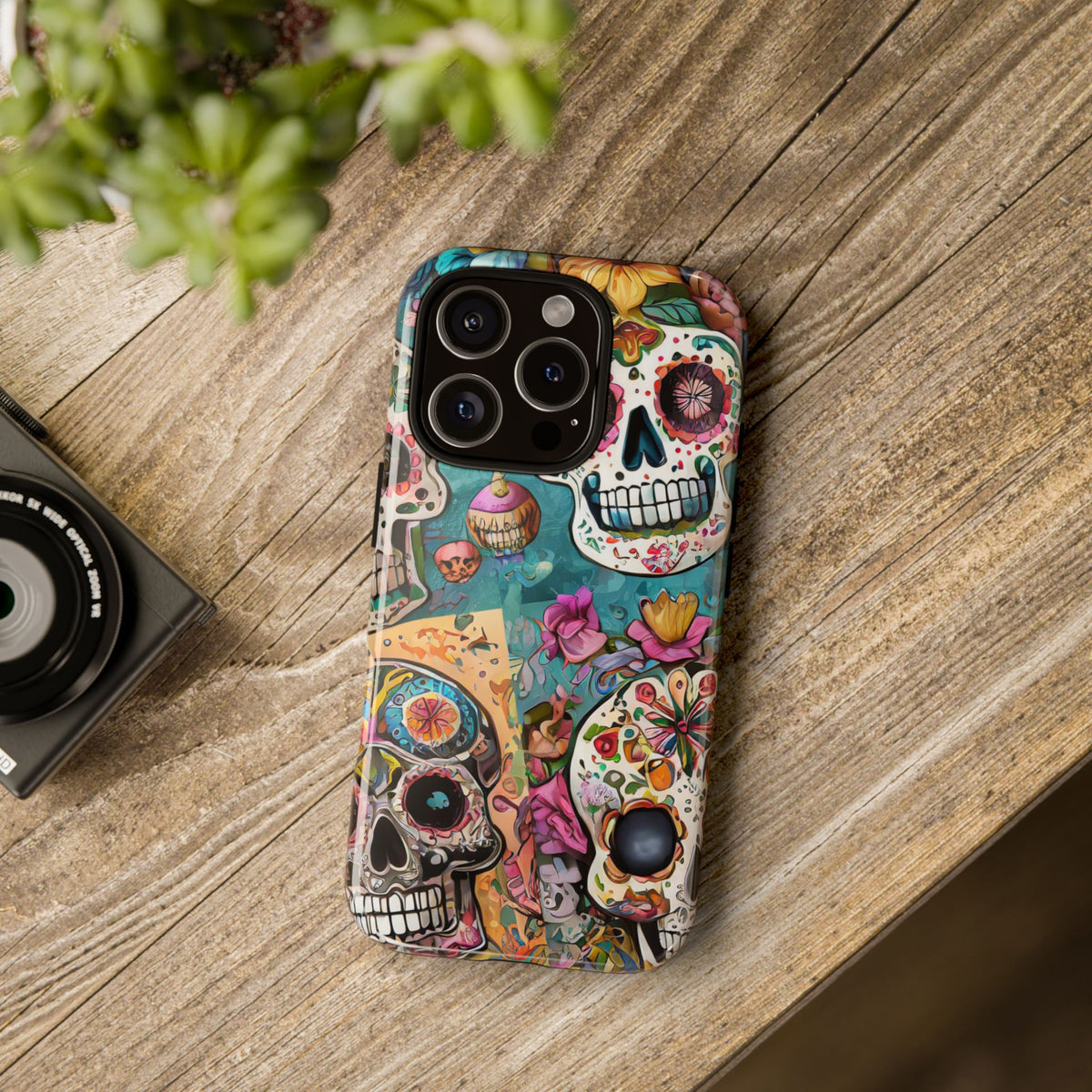 Vibrant Sugar Skull Tough Phone Case - Studio 653