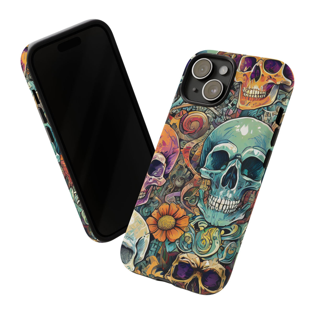 Artistic Skull Collage Tough Phone Case - Studio 653