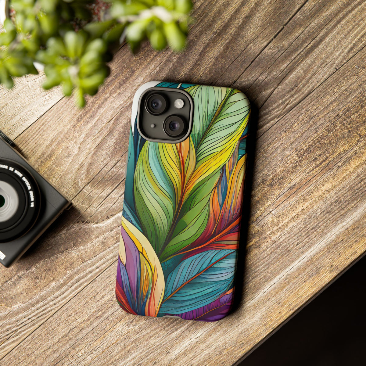 Vibrant Tropical Leaf Tough Phone Case - Studio 653