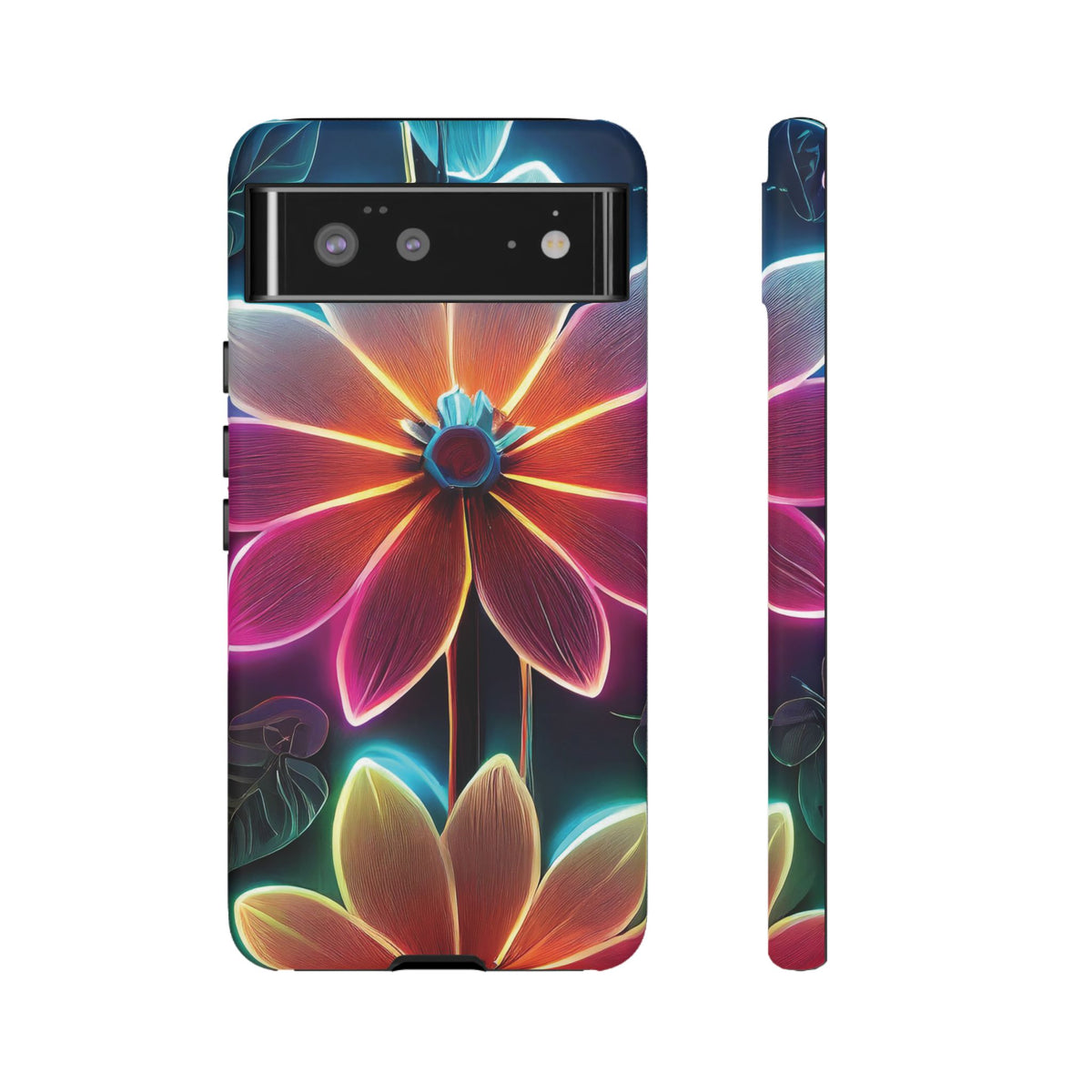 Vibrant Neon Flowers Tough Phone Case - Studio 653