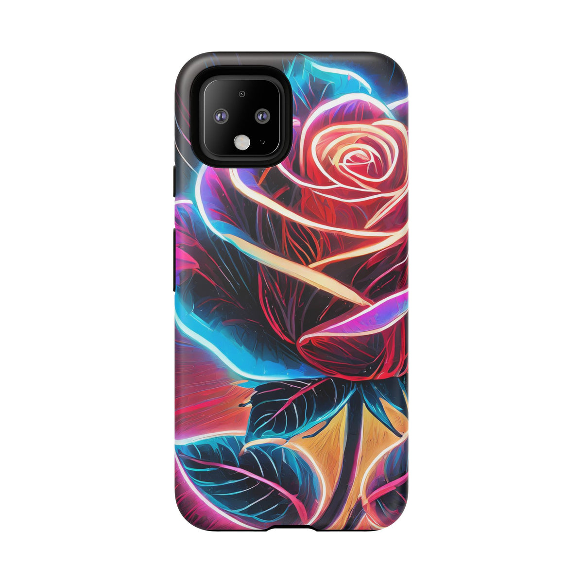 Artistic Neon Rose Tough Phone Case - Studio 653
