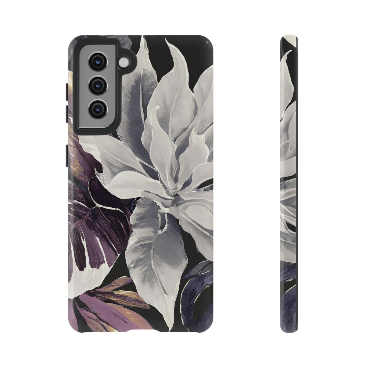 White & Plum Floral Tough Phone Case - Studio 653