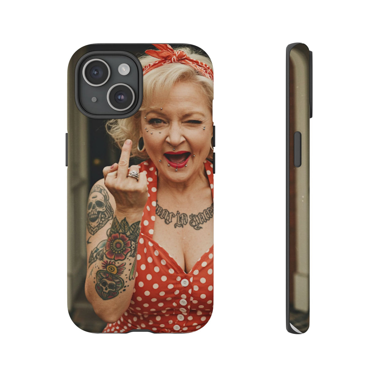 Rebellious Tattooed Betty White Tough Phone Case - Studio 653