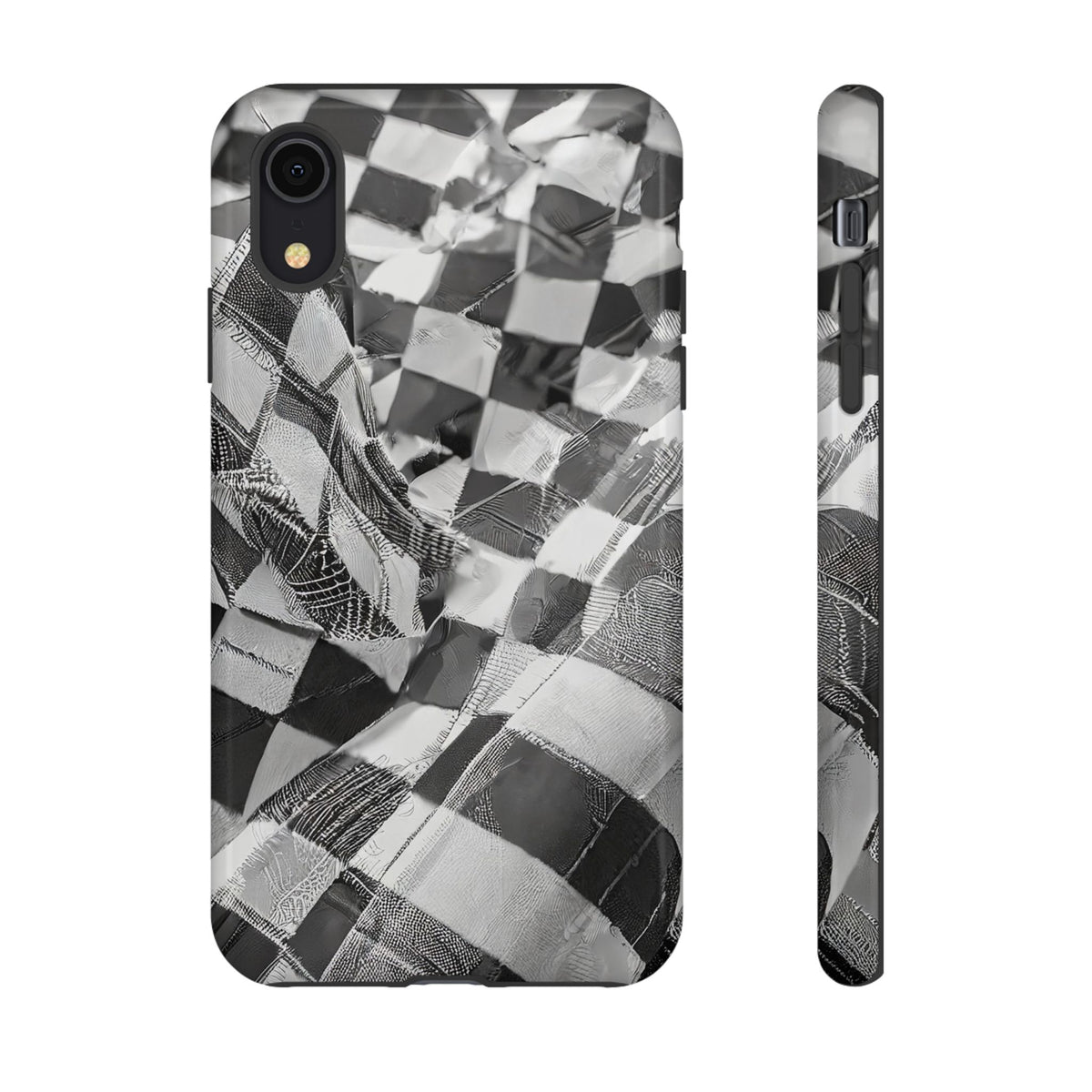 Abstract Checker Print Tough Phone Case