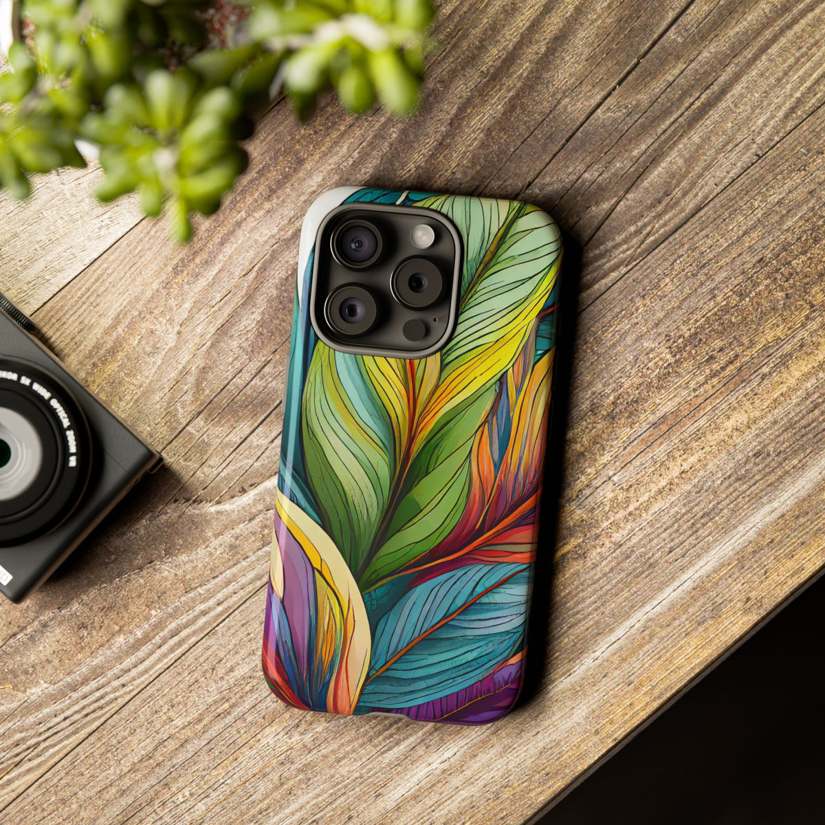 Vibrant Tropical Leaf Tough Phone Case - Studio 653