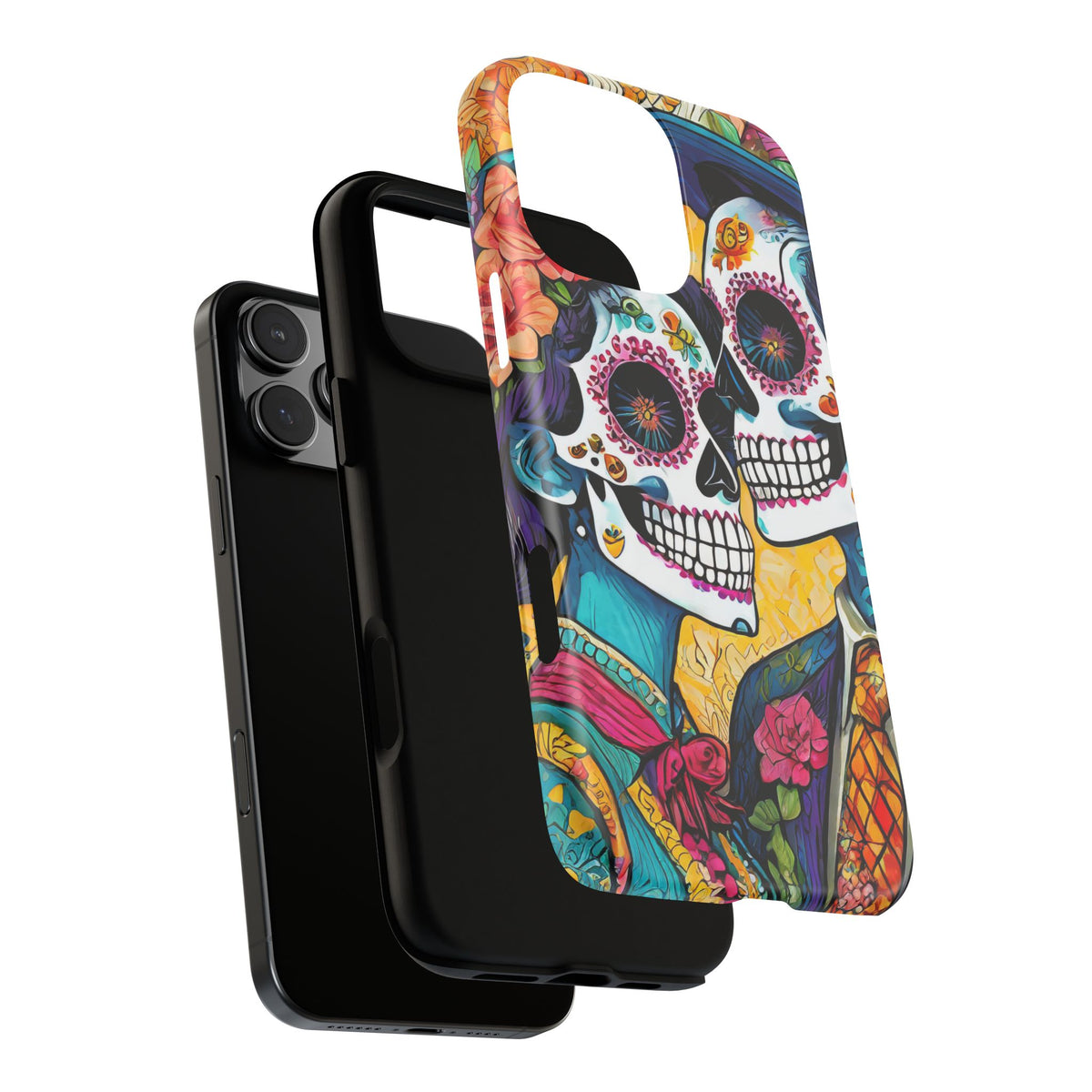 Loving Sugar Skull Couple Tough Phone Case - Studio 653