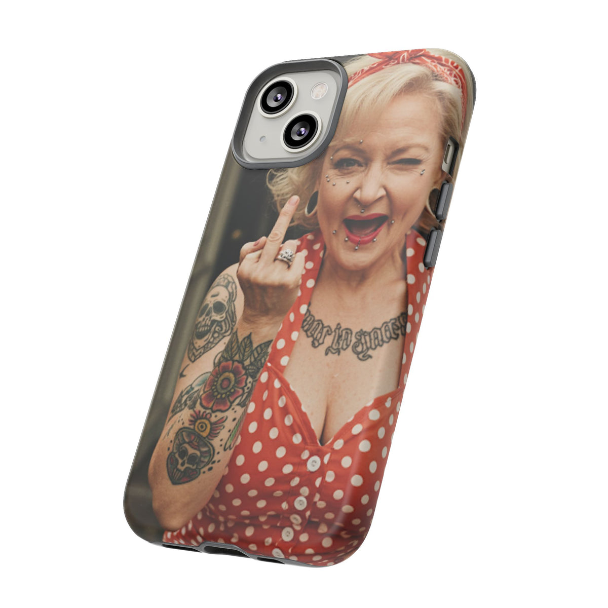Rebellious Tattooed Betty White Tough Phone Case - Studio 653