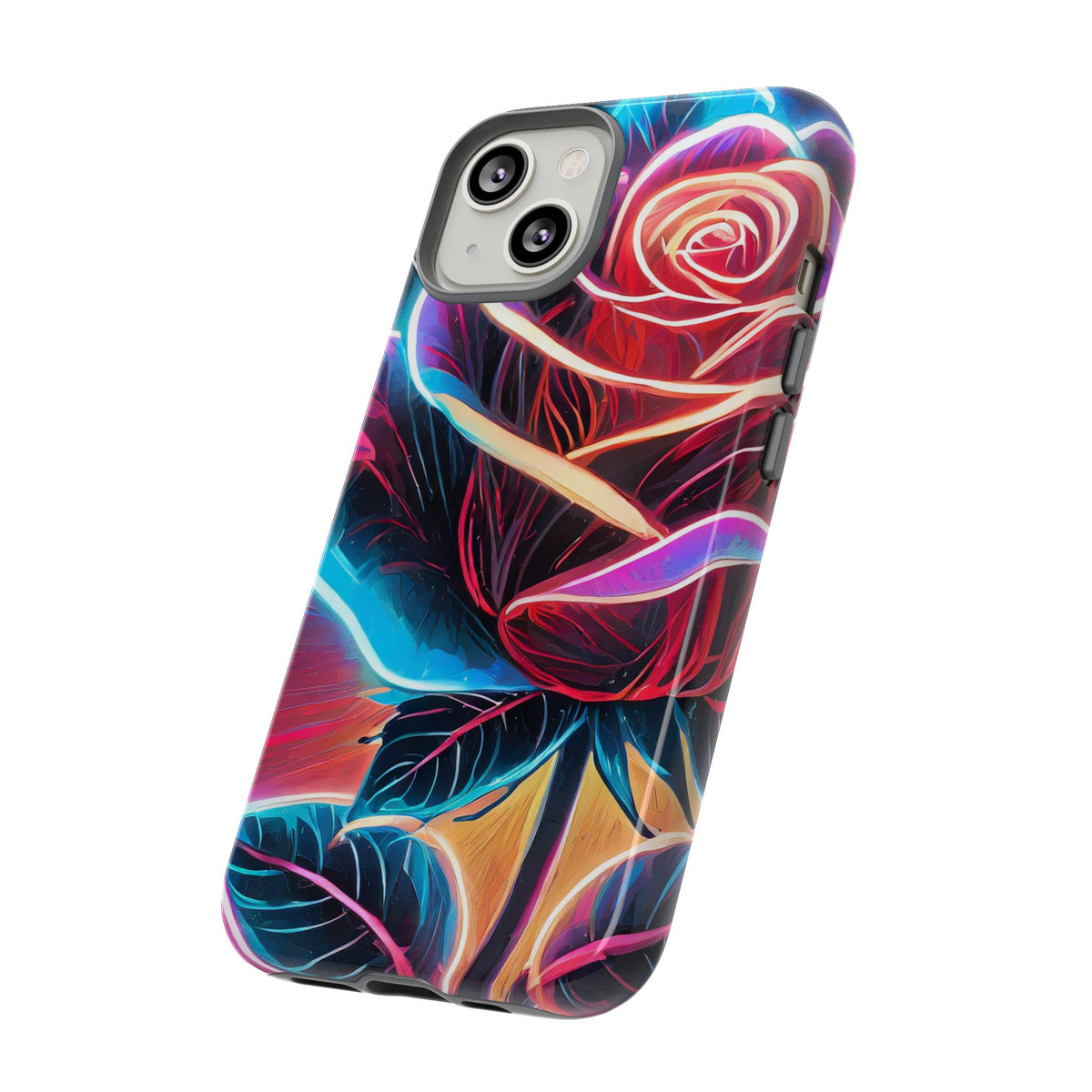 Artistic Neon Rose Tough Phone Case - Studio 653