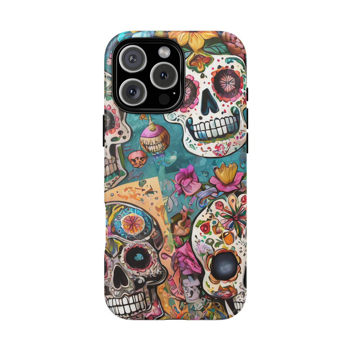 Vibrant Sugar Skull Tough Phone Case - Studio 653