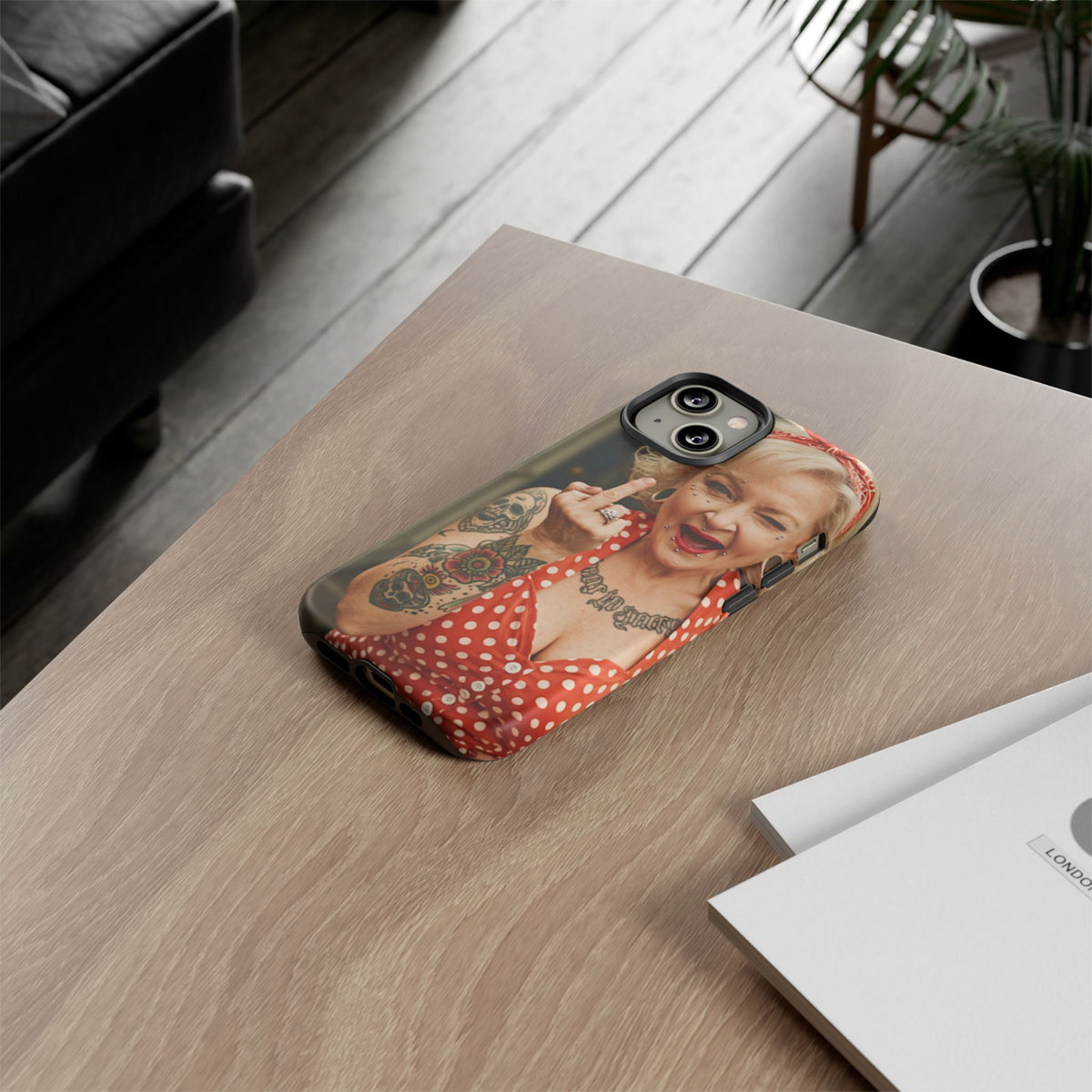 Rebellious Tattooed Betty White Tough Phone Case - Studio 653