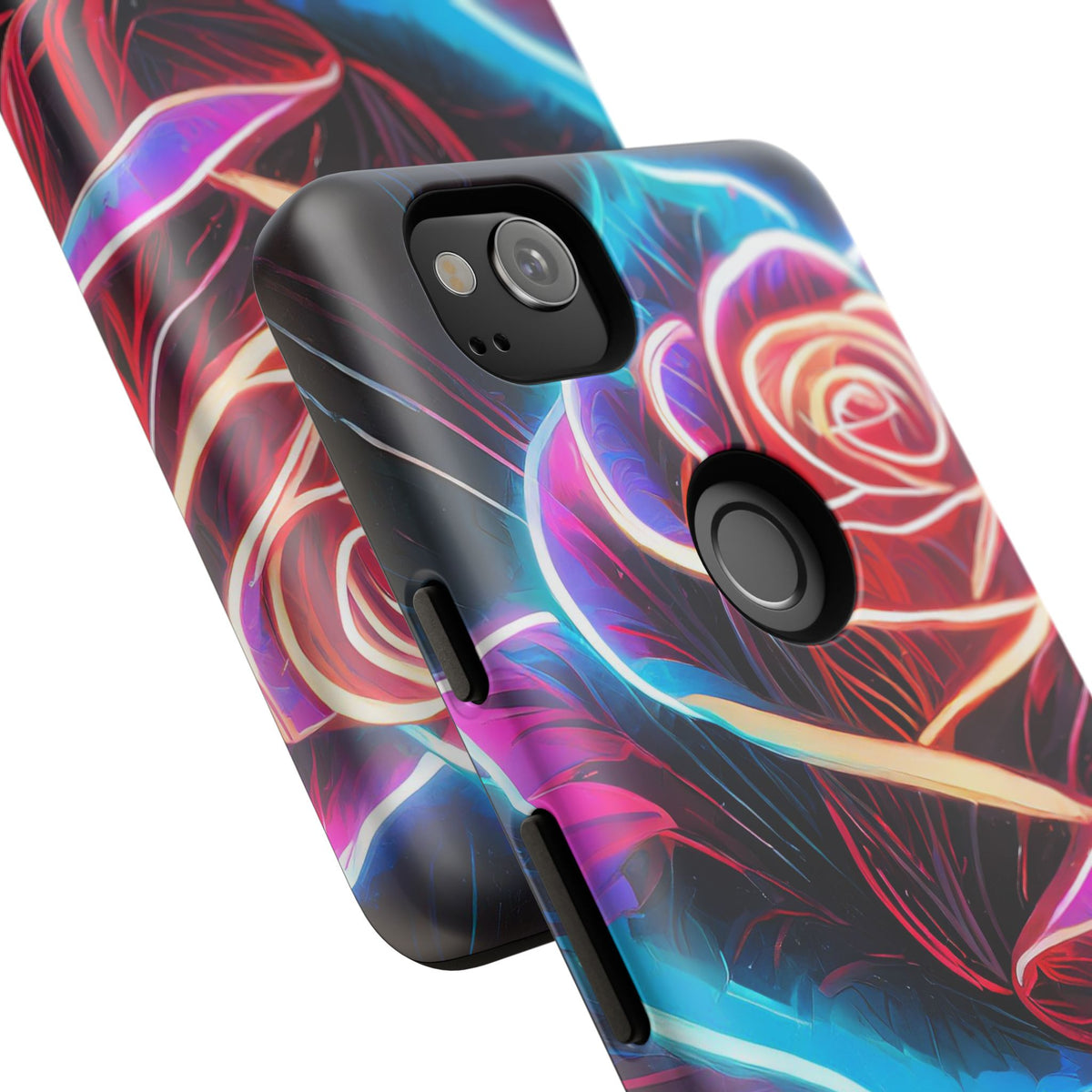 Artistic Neon Rose Tough Phone Case - Studio 653