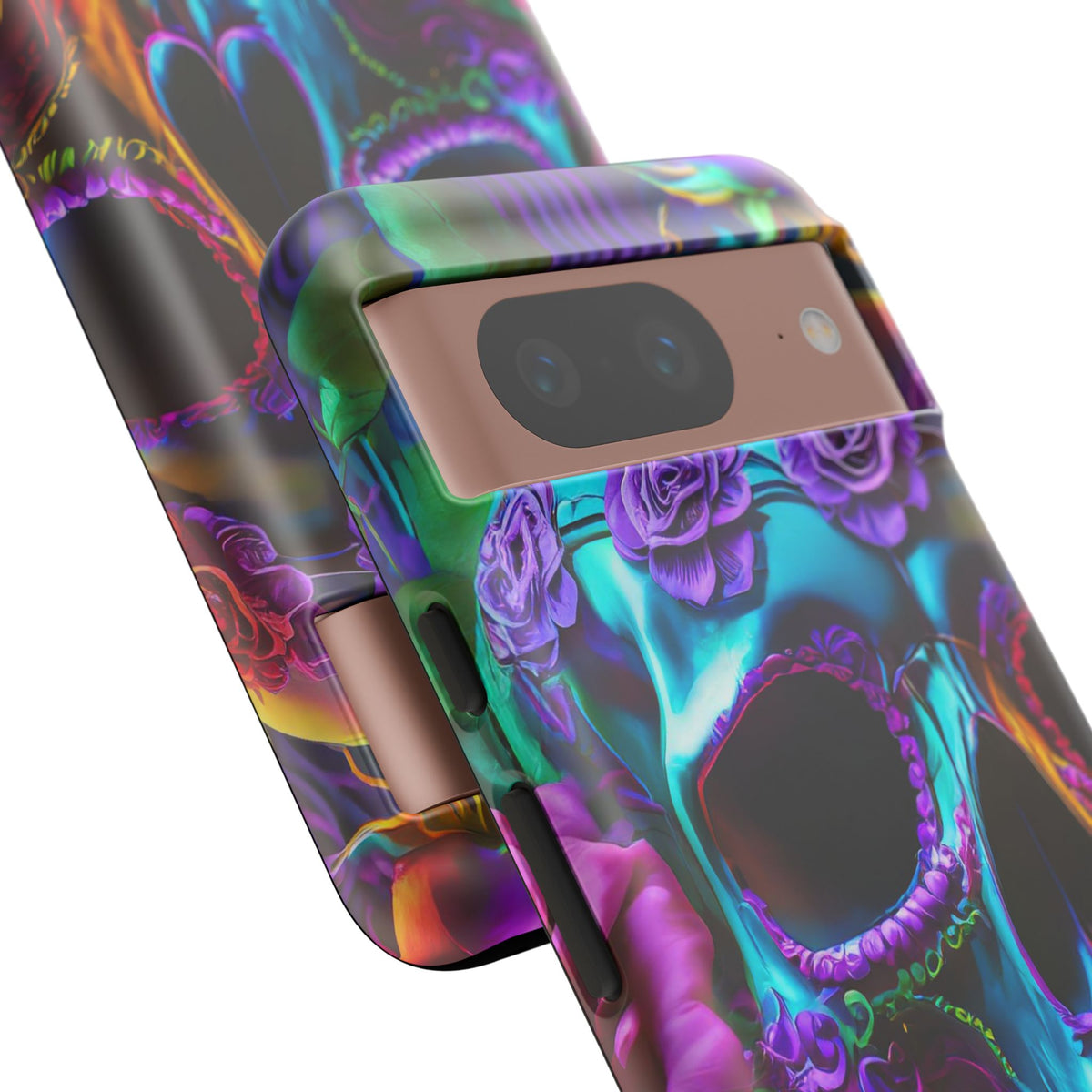 Neon Skull and Roses Vibrant Tough Phone Case - Studio 653