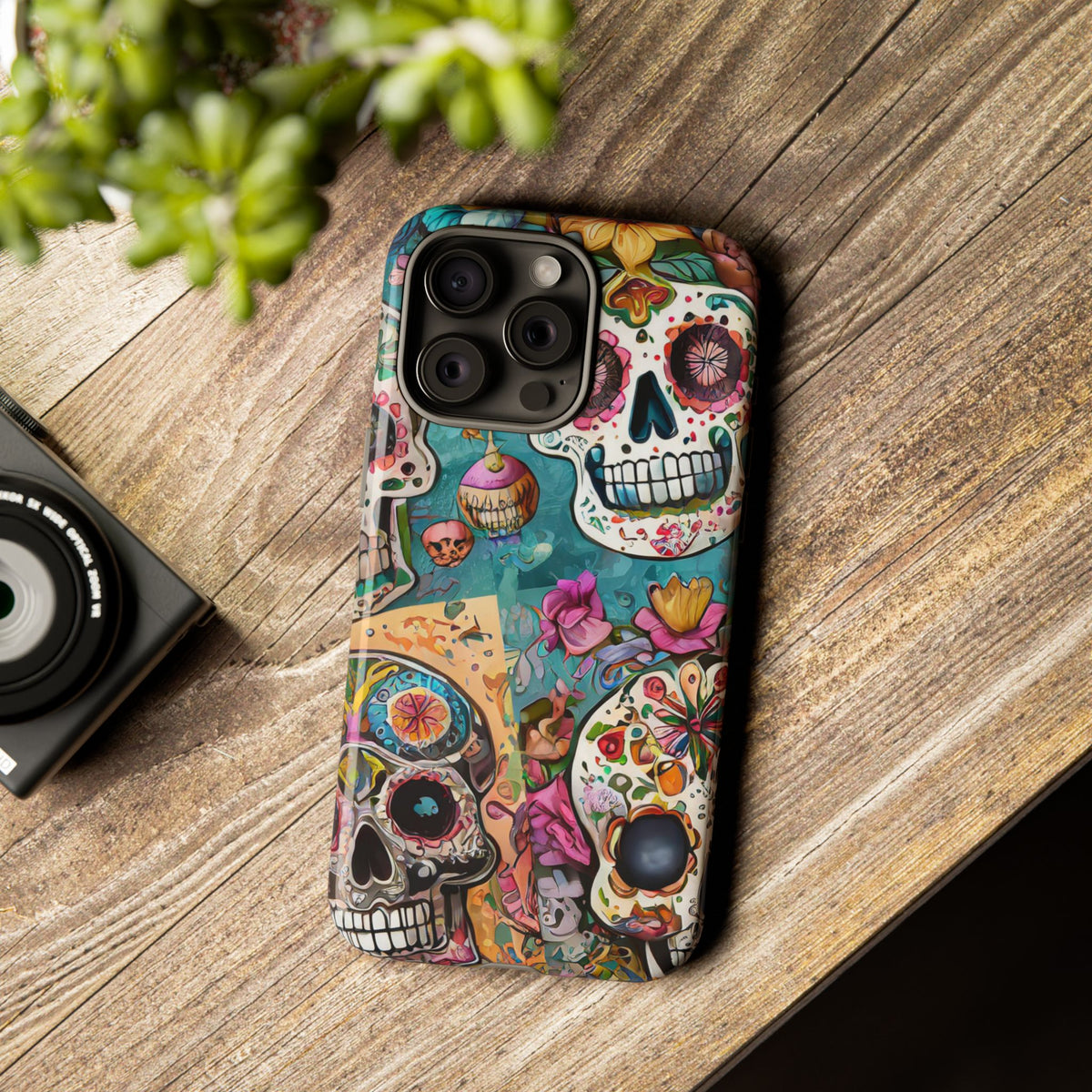 Vibrant Sugar Skull Tough Phone Case - Studio 653