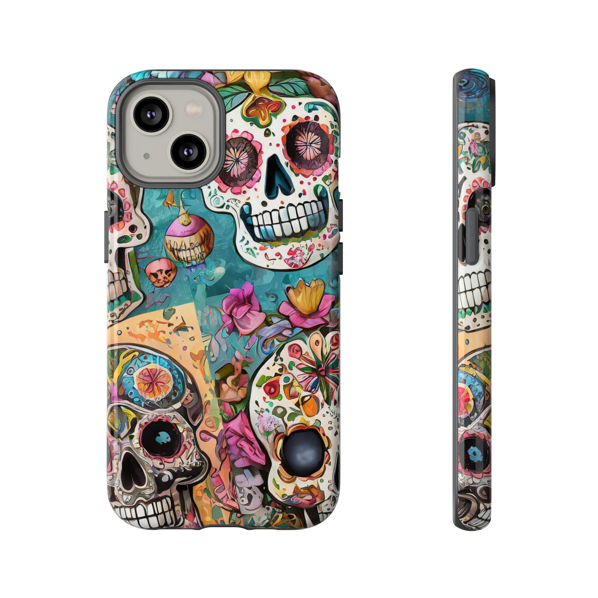 Vibrant Sugar Skull Tough Phone Case - Studio 653