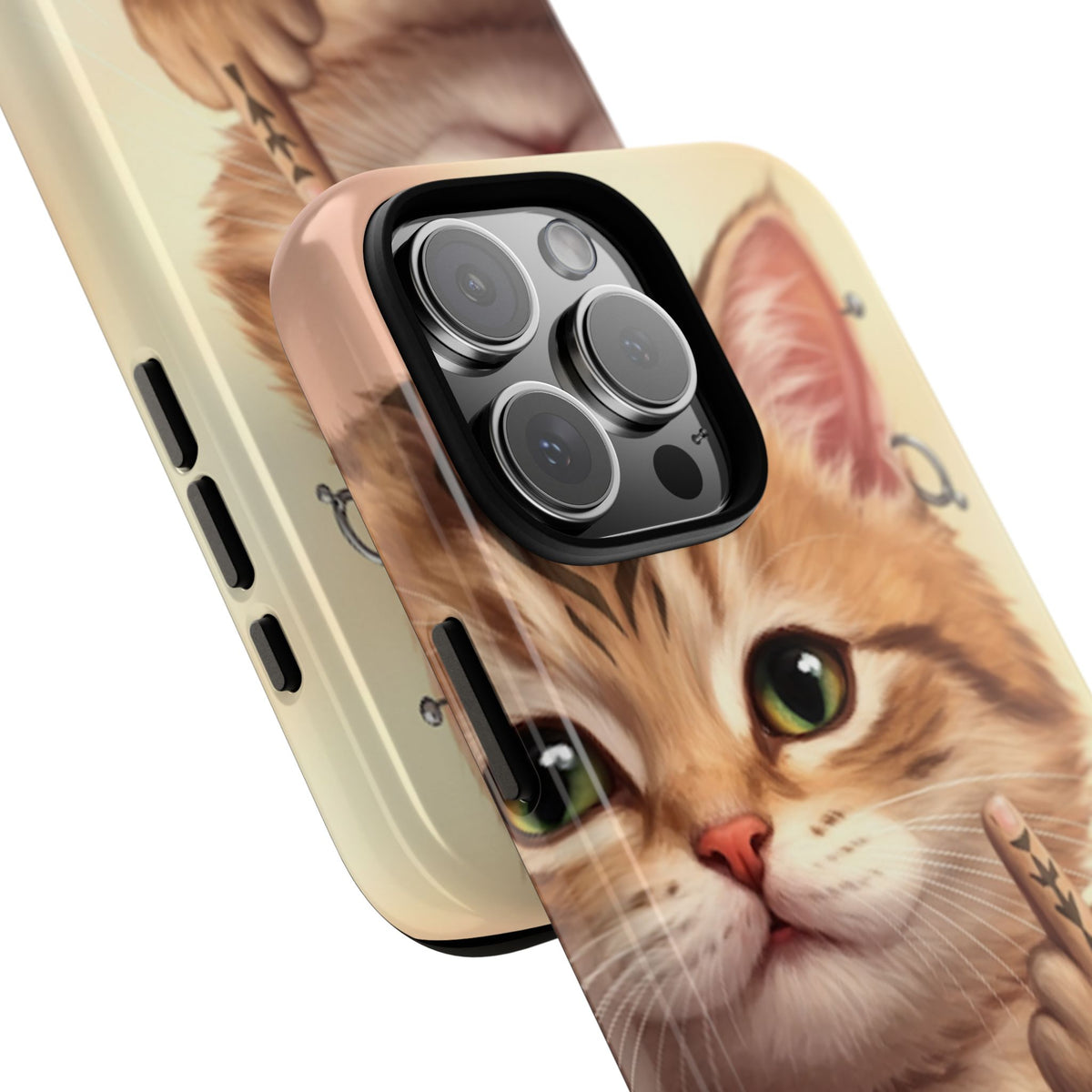 Evil Kitty Giving the Bird Tough Phone Case - Studio 653