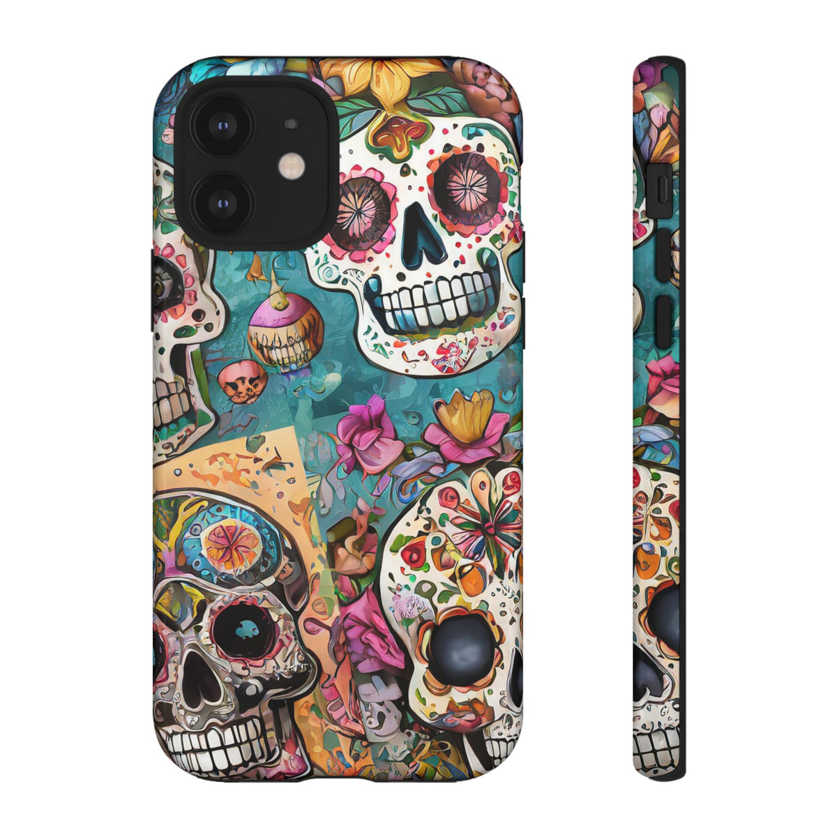 Vibrant Sugar Skull Tough Phone Case - Studio 653