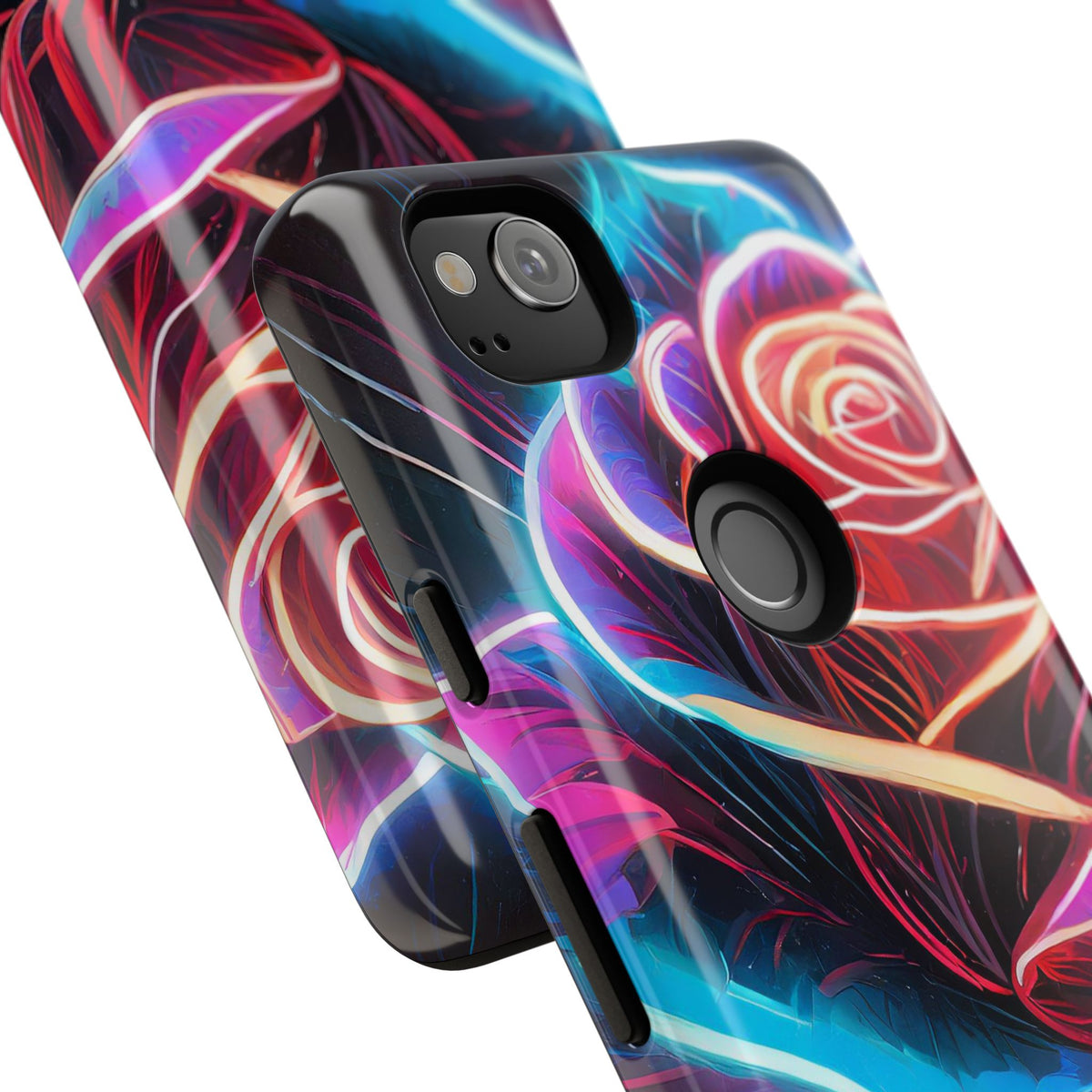 Artistic Neon Rose Tough Phone Case - Studio 653