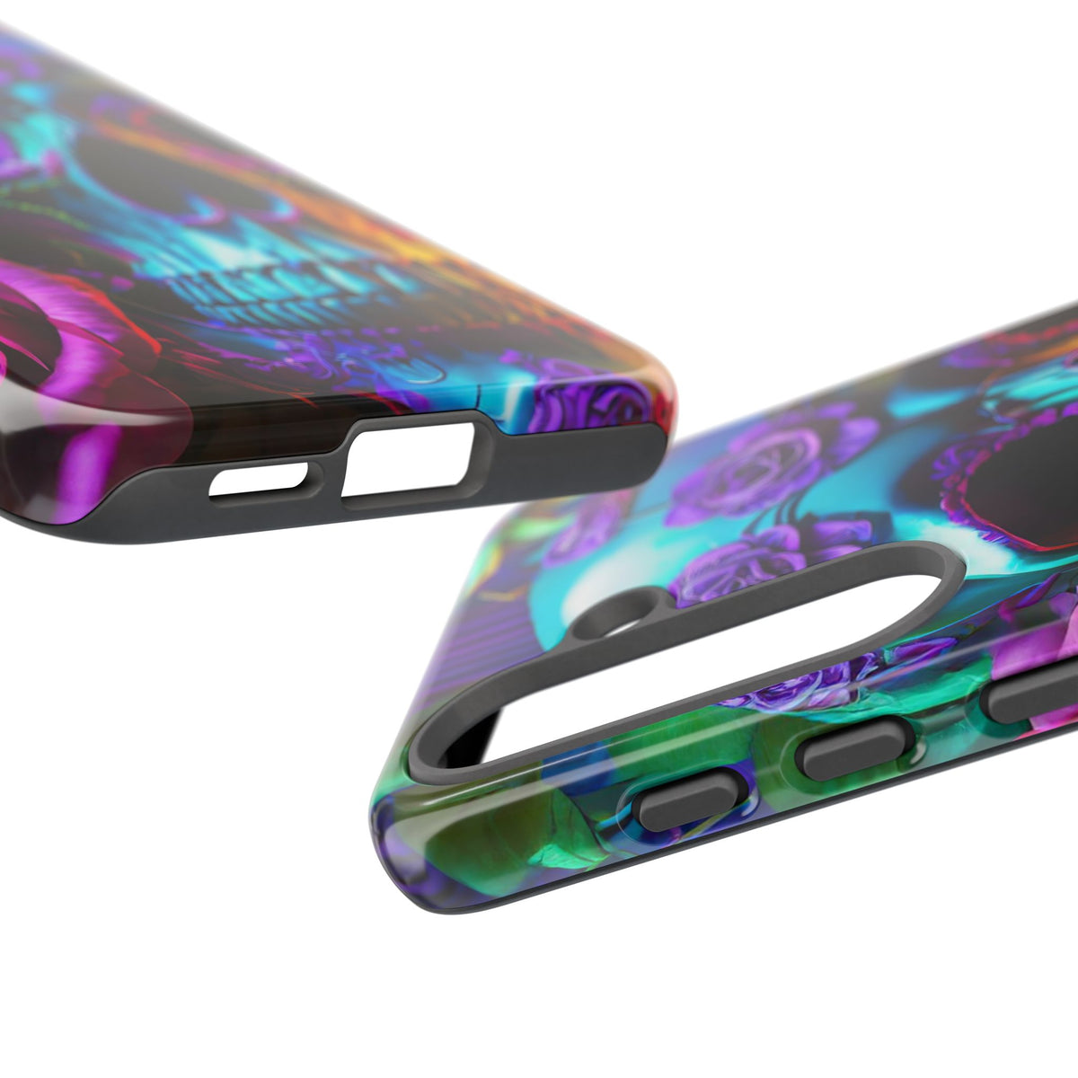 Neon Skull and Roses Vibrant Tough Phone Case - Studio 653