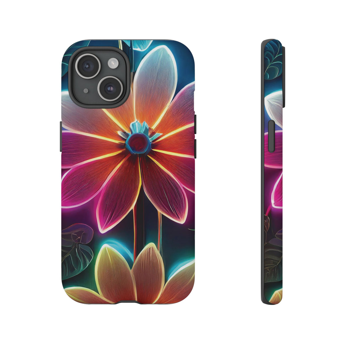 Vibrant Neon Flowers Tough Phone Case - Studio 653