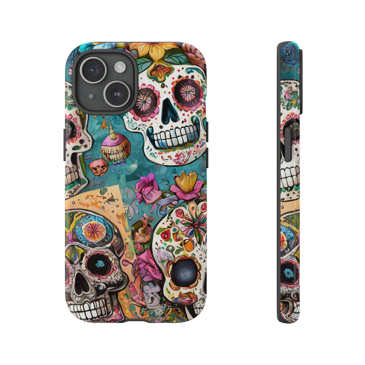 Vibrant Sugar Skull Tough Phone Case - Studio 653