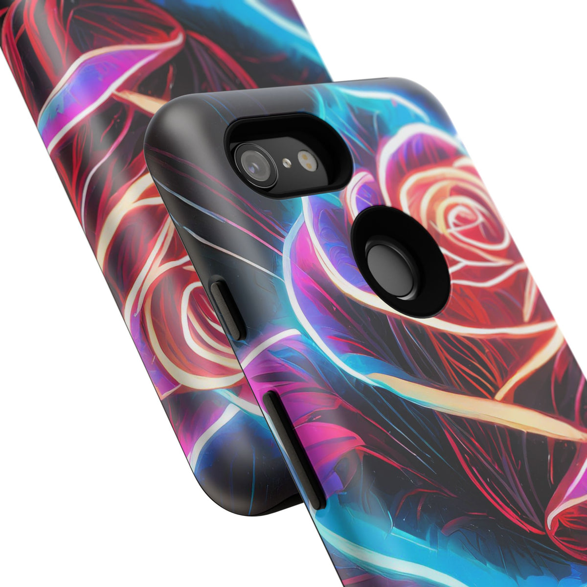 Artistic Neon Rose Tough Phone Case - Studio 653