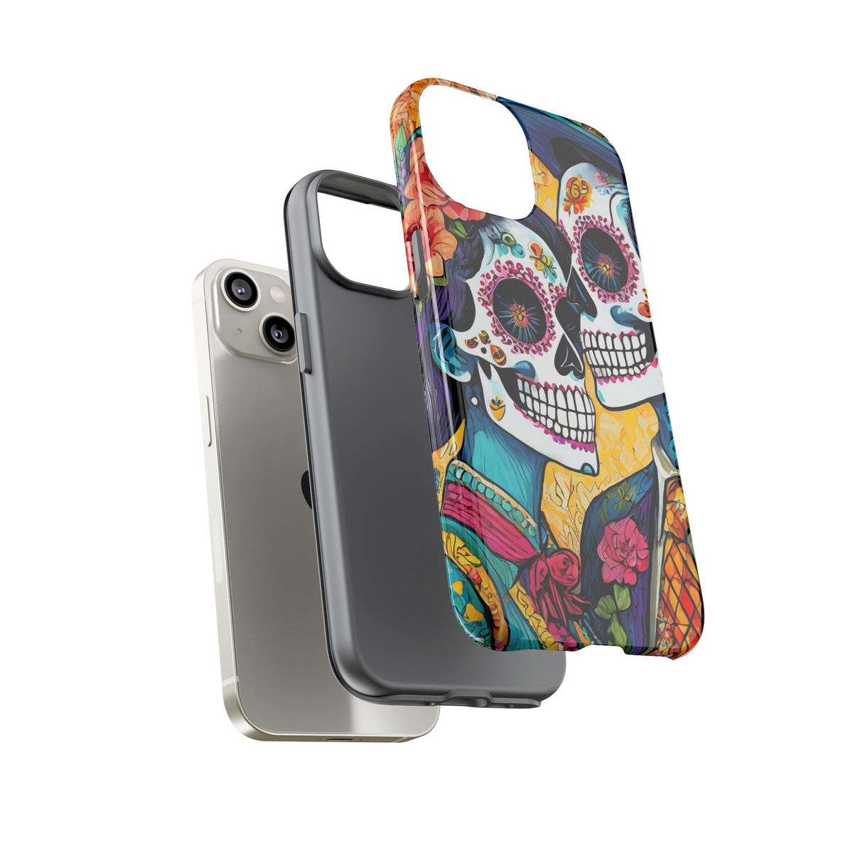Loving Sugar Skull Couple Tough Phone Case - Studio 653