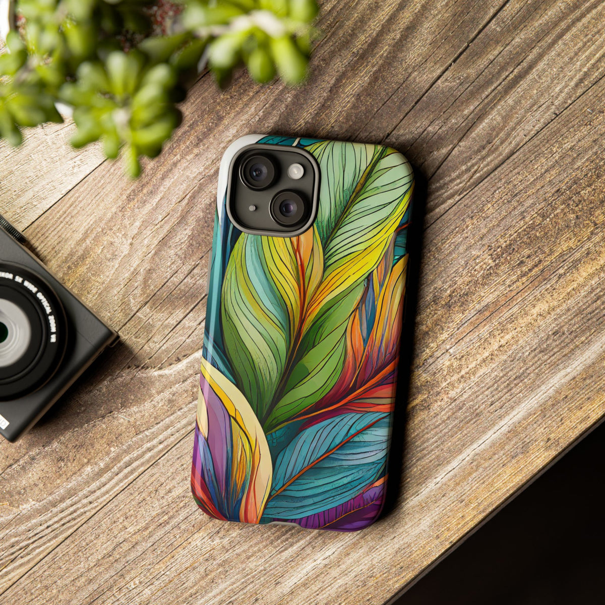 Vibrant Tropical Leaf Tough Phone Case - Studio 653