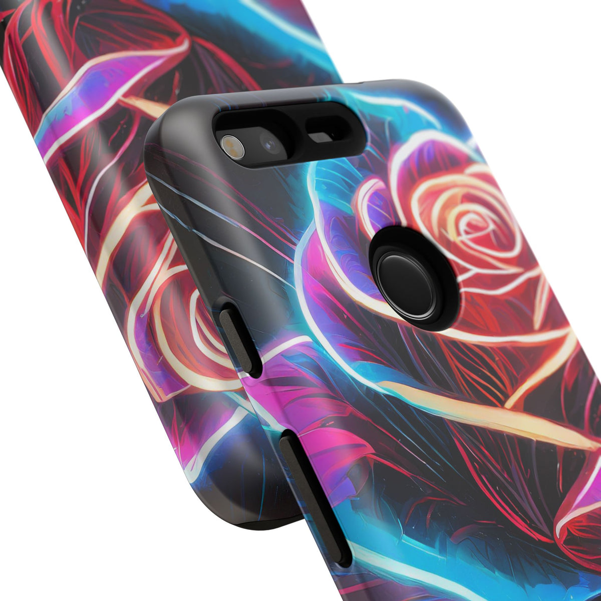 Artistic Neon Rose Tough Phone Case - Studio 653
