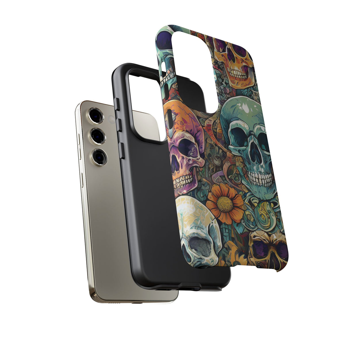 Artistic Skull Collage Tough Phone Case - Studio 653