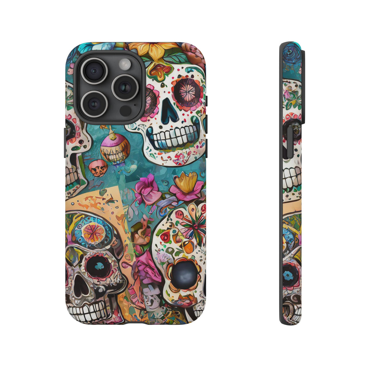 Vibrant Sugar Skull Tough Phone Case - Studio 653