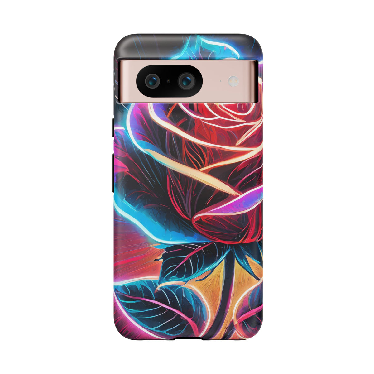 Artistic Neon Rose Tough Phone Case - Studio 653