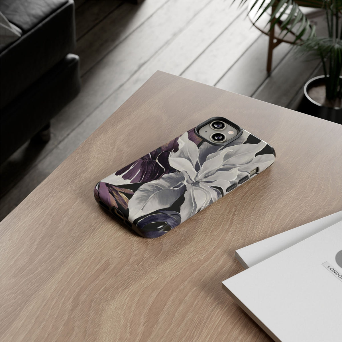 White & Plum Floral Tough Phone Case - Studio 653