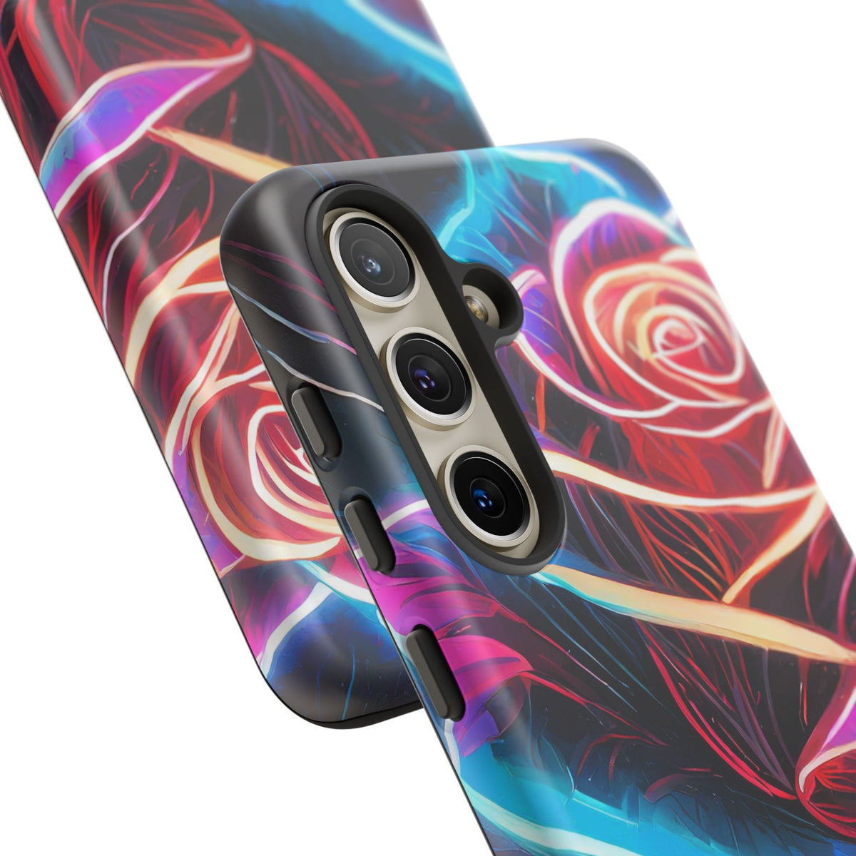 Artistic Neon Rose Tough Phone Case - Studio 653