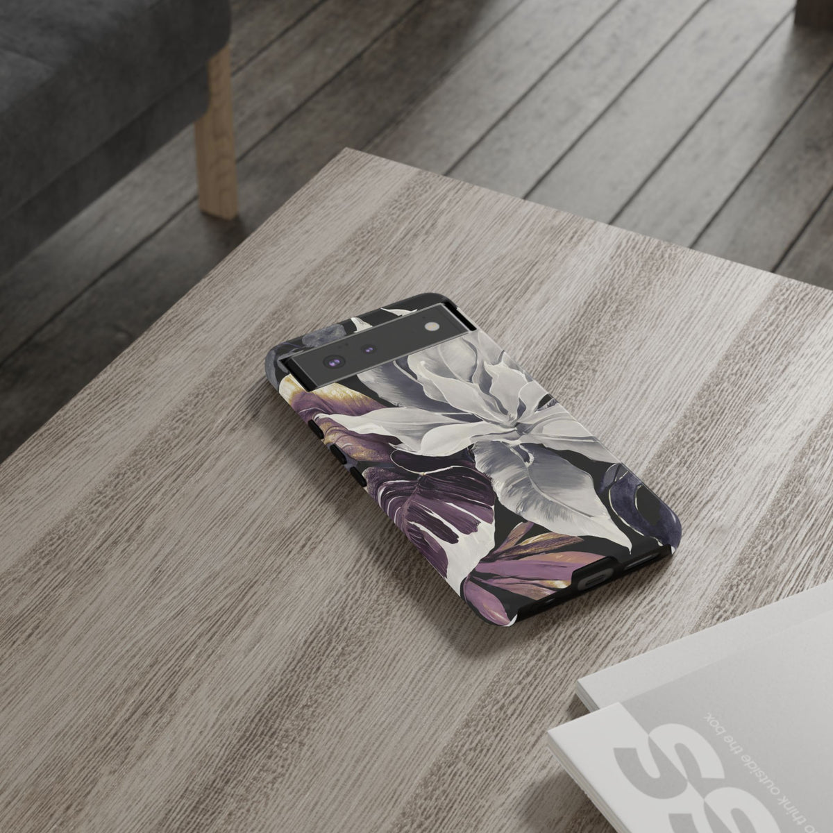 White & Plum Floral Tough Phone Case - Studio 653