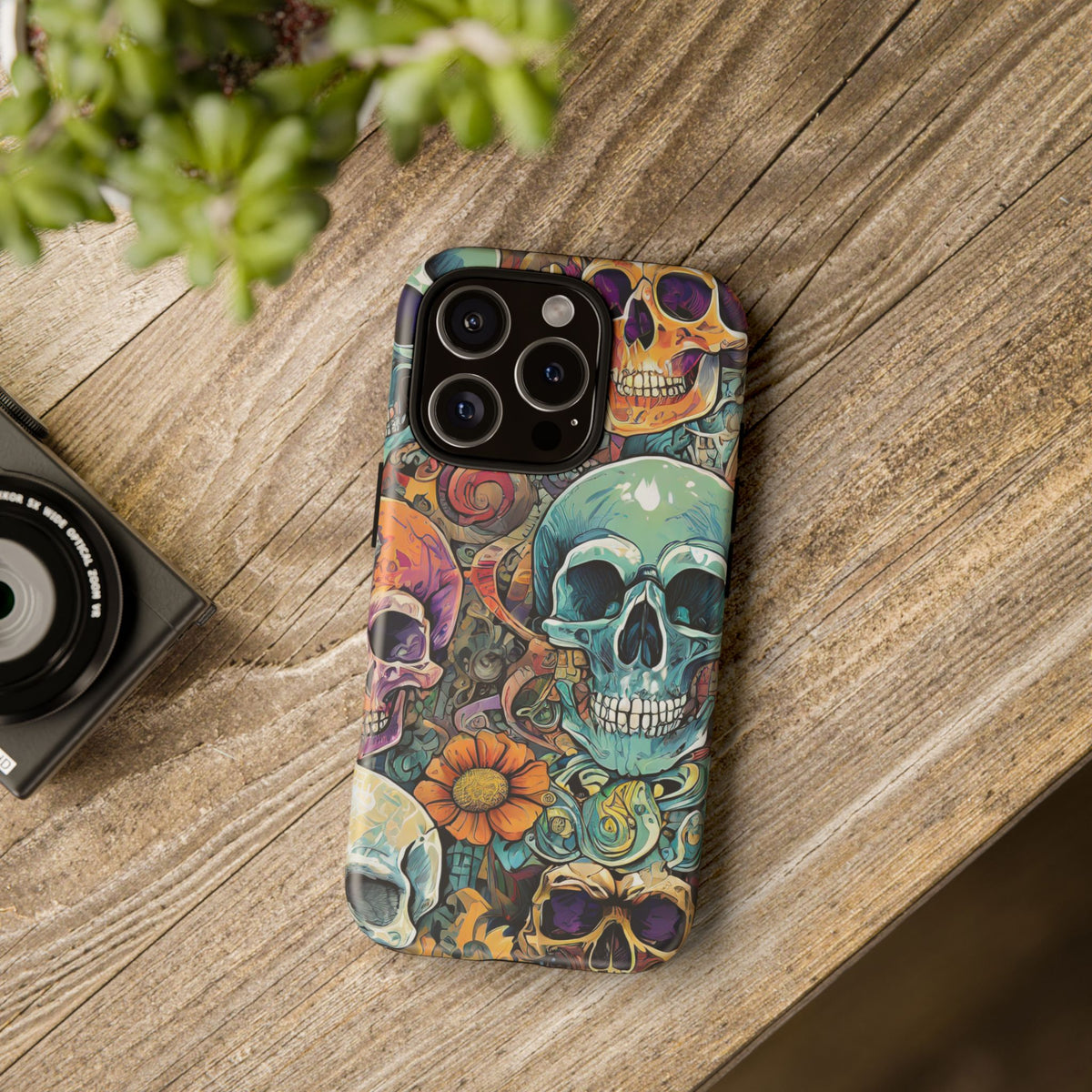 Artistic Skull Collage Tough Phone Case - Studio 653