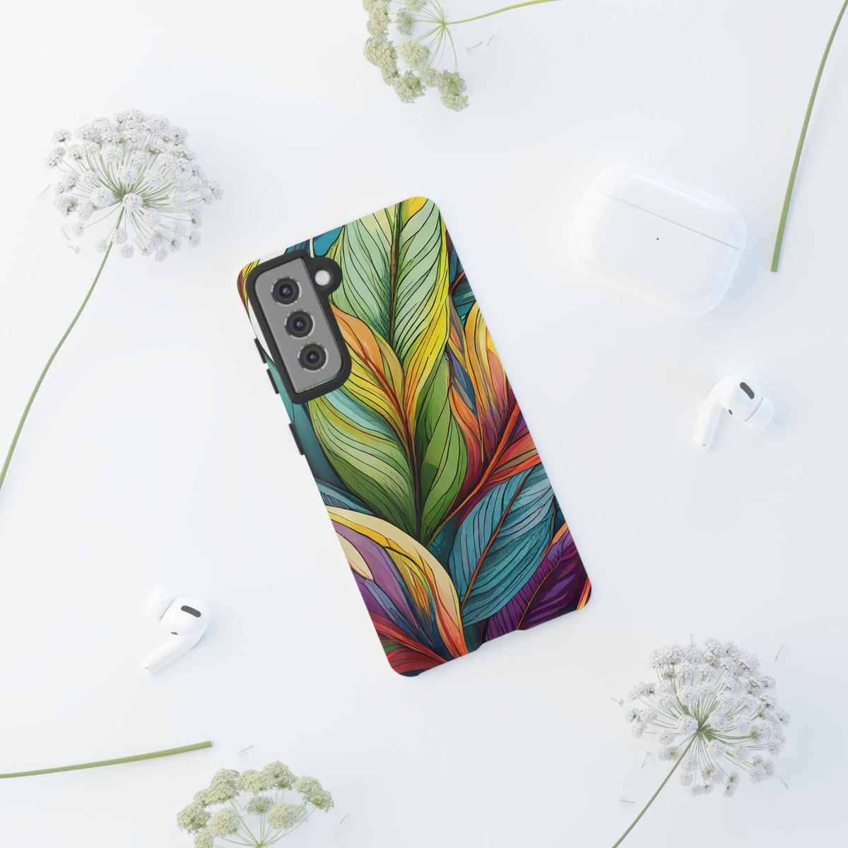 Vibrant Tropical Leaf Tough Phone Case - Studio 653
