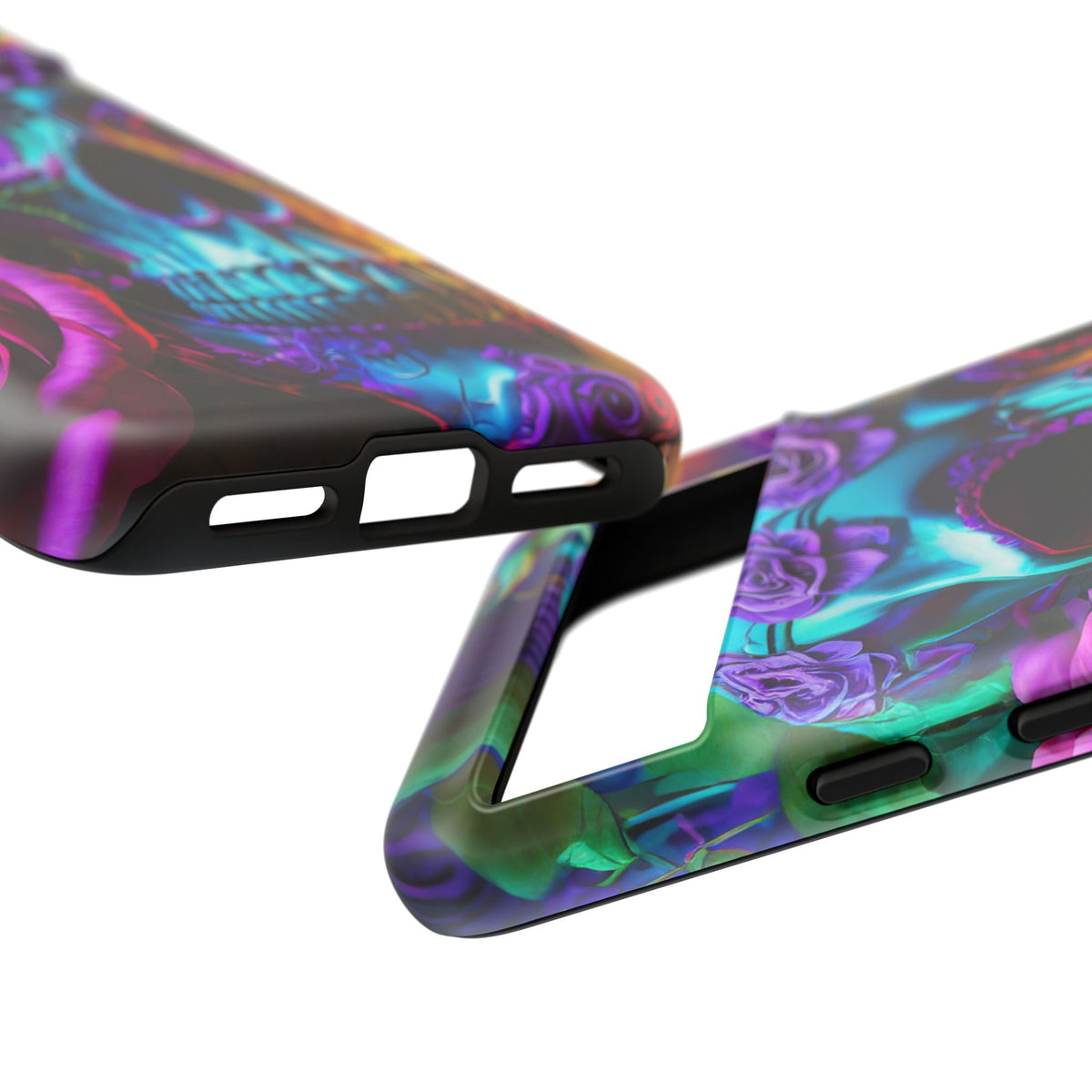 Neon Skull and Roses Vibrant Tough Phone Case - Studio 653