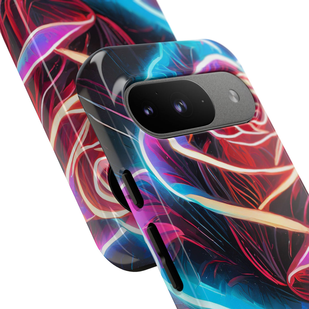 Artistic Neon Rose Tough Phone Case - Studio 653