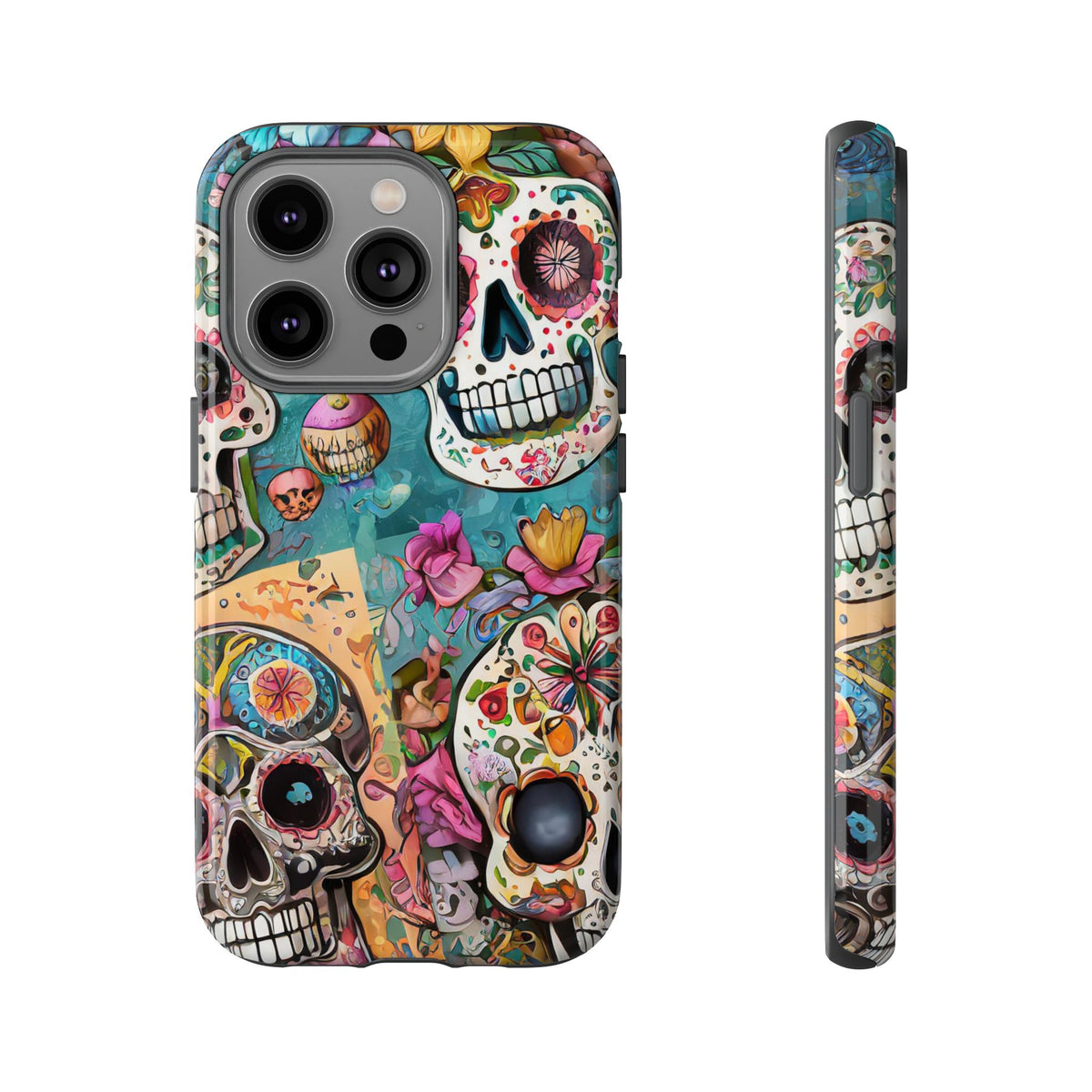 Vibrant Sugar Skull Tough Phone Case - Studio 653