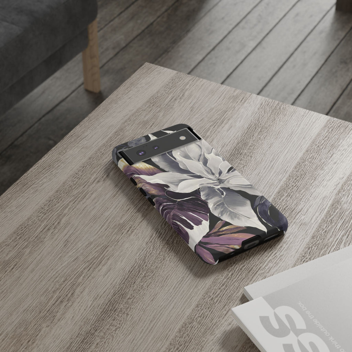White & Plum Floral Tough Phone Case - Studio 653