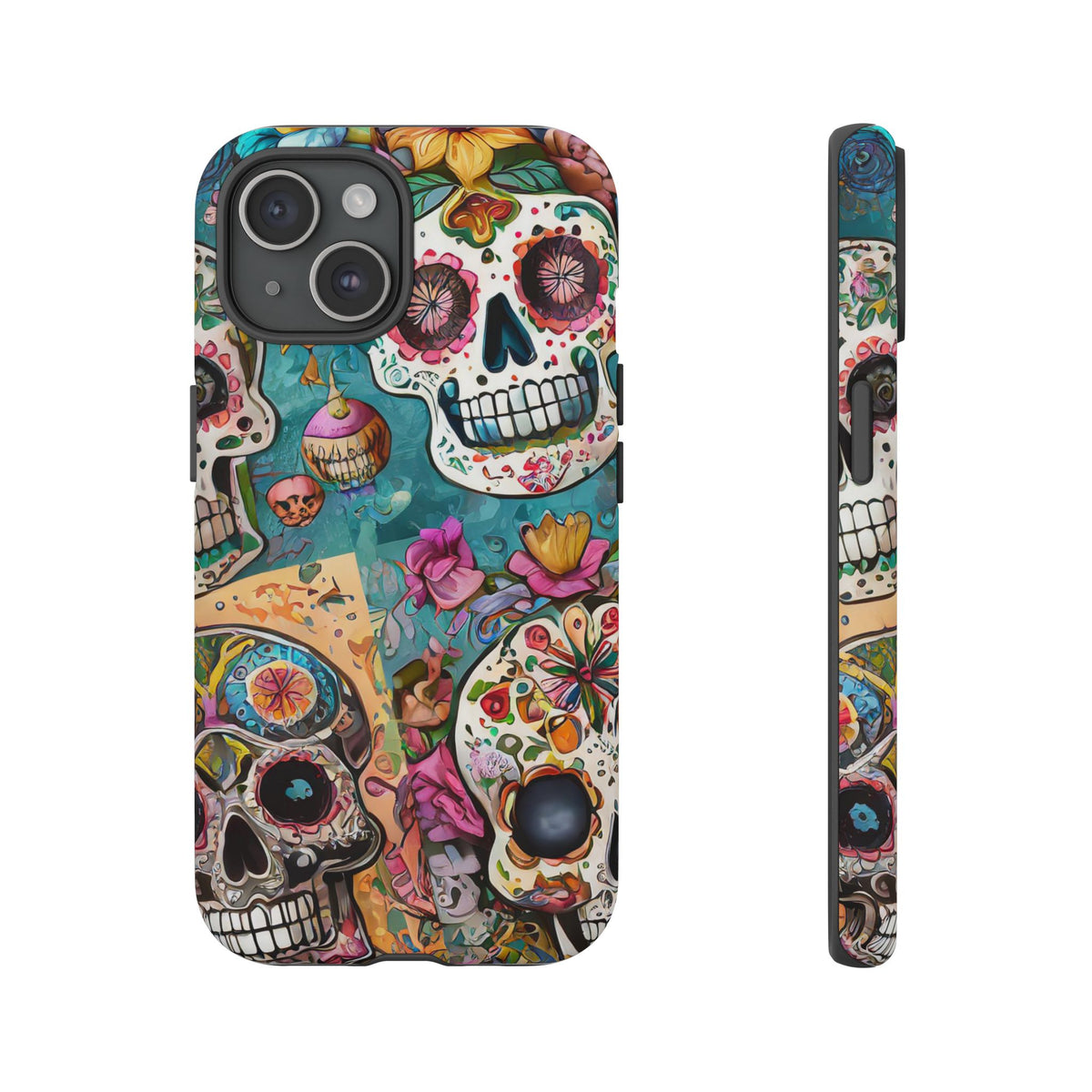 Vibrant Sugar Skull Tough Phone Case - Studio 653