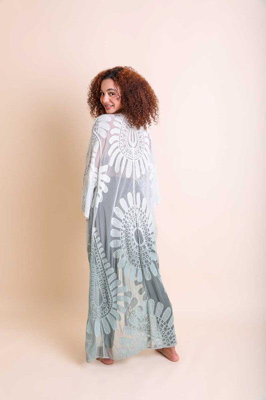 Ombre Bohemian Lace Kimono - Studio 653