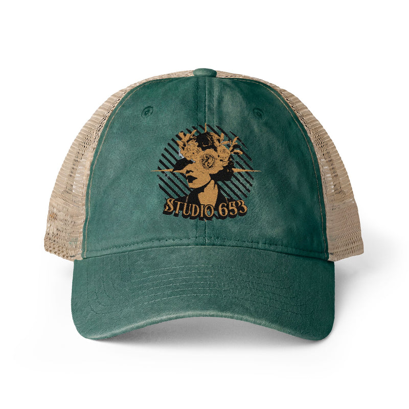 Women's Studio 653 Washed Mesh-Back Cap With Underbill Detail - Studio 653
