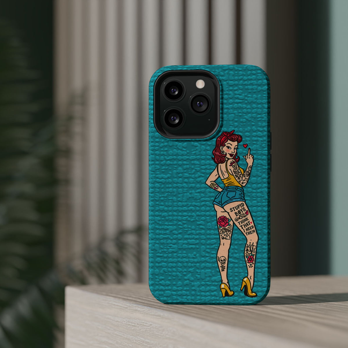 Sassy Pin-Up Stupid Boys Magnetic Tough Phone Case - Studio 653