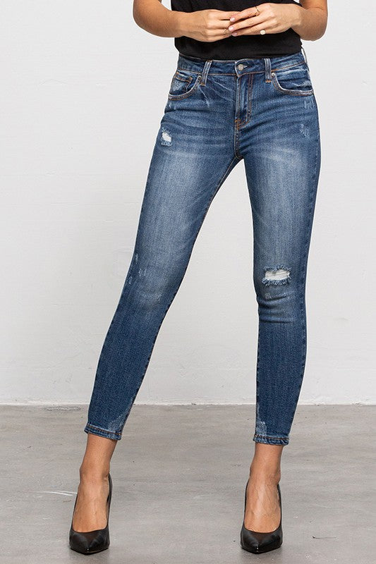 MID-RISE ANKLE SKINNY JEANS - Studio 653
